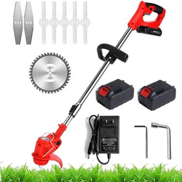 Imagem de Aparador Sem Fio, Aparador De Grama 12v / 24v Aparador De Grama Aparador De Grama Com 3 Tipos De Lâminas, Aparador Telescópico Sem Fio Com Bateria E Carregador Para Corte De Grama De Jardim