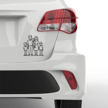 Imagem de Adesivo Para Carro Famiília Feliz Mod65 - Lojinha Da Luc Adesivos