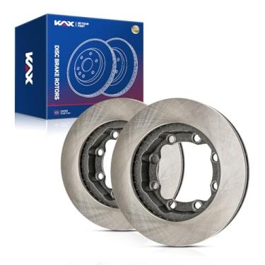 Imagem de KAX Substituição do par de rotores de freio a disco dianteiro de 31,8 cm para K2500 1988-2000, K3500 1988-2000, K1500 Suburban 1994-1999, Ram 2500 1994-1996, K2500 Suburban 19922-19999, Tahoe