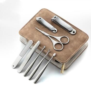 Imagem de Conjunto profissional de manicure - 8 peças - Kit de pedicure de aço inoxidável com alicate e cortador de paroníquia | Ferramentas para cuidados com as unhas em casa e salão, b