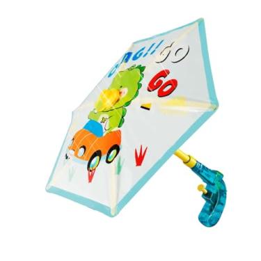 Imagem de YIJU Brinquedo de spray de água guarda-chuva fofo, leve e compacto, presente fácil de jogar, brinquedo de praia para atividades de festa no verão, ao ar, Dinossauro