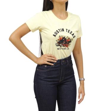 Imagem de Camiseta Feminina Amarela Austin Western 38030