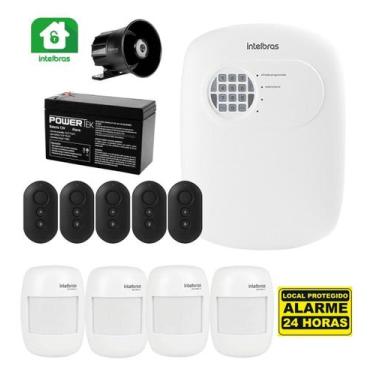 Imagem de Kit Alarme Intelbras 4 Sensores De Presença Sf E 5 Controles