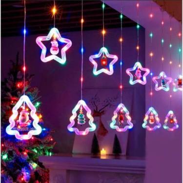 Imagem de Cascata 110 Leds Árvore Com Estrela Decoração Natal - Global, Colorido