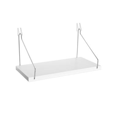 Imagem de Prateleira de compartimento de parede de tecido com ganchos, prateleiras de cubículo de madeira de 29 cm com cabides, acessórios cúbicos para trabalho, decoração de parede de cubículo de escritório