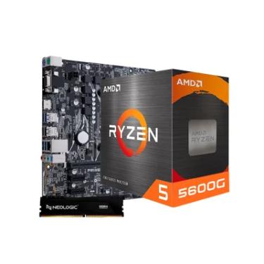 Imagem de Kit Upgrade AMD Ryzen 5 5600G, Placa Mae A520M, 16GB DDR4, Neologic - Nli84581