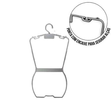Imagem de Cabide silhueta prata adulto kit com 50 - Envio Imediato - Paraiso dos