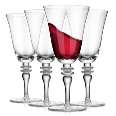 Imagem de Royalrose Conjunto de 4 taças de vinho tinto vintage premium Delight para vinho, coquetéis, água com gás, utensílios elegantes para entretenimento ou uso diário (taças de vinho vintage)