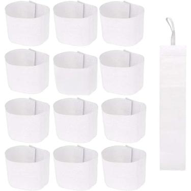 Imagem de 11 braçadeiras brancas de futebol futebol rugy capitão braçadeira de luto para uso multiuso, faça você mesmo, restaurante, time esportivo, hospital, escola