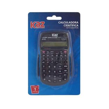 Imagem de Calculadora Científica KAZ com 10+2 Dígitos Preta KZ135