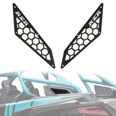 Imagem de KEWISAUTO Capa de admissão de ar preta de malha metálica de alumínio do motor para ventilação lateral do motor, capa de proteção de entrada para acessórios Polaris RZR PRO R 2022-2025/RZR PRO XP 2025