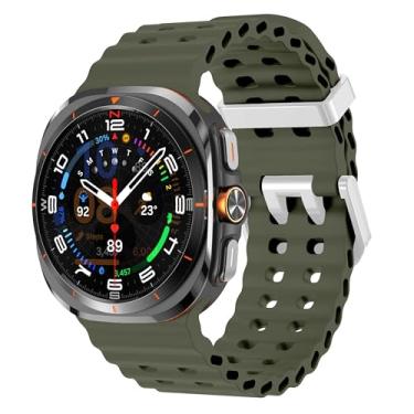 Imagem de Sodhad Pulseira de silicone macio compatível com Samsung Galaxy Watch 7 de 44 mm e 40 mm e pulseiras esportivas respiráveis para Galaxy Watch 7 6 5 4 de 44 mm e 40 mm / 6 Classic de 43 mm 47 mm / 5