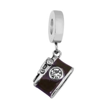 Imagem de BlingNuts Pingente feminino I Love Take Photo Granddaughter Birthday Black para câmera compatível com pingentes Pandora Pulseiras Presentes