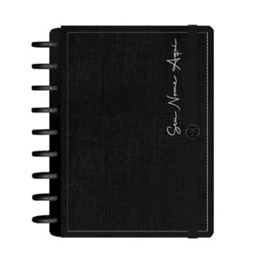 Imagem de Caderno de Disco Inteligente Iscool Personalizado M+ Solid Touch Linho Preto