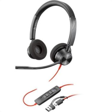 Imagem de Headset Blackwire Bw3320 Usb-C Com Adaptador Usb-A Poly