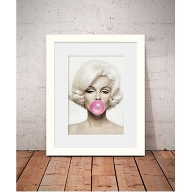 Imagem de Quadro Decorativo Marilyn Monroe Chiclete Cinema Moda Luxo - : Vidro Antireflexo e Paspatur Tam: 56x46cm