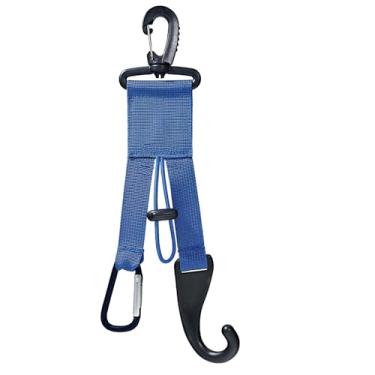 Imagem de Organizador de equipamentos de beisebol, suporte de taco de nylon com clipe de luva e gancho de capacete, 28 x 7 cm, trava ajustável, design moderno de suporte de gancho para armazenamento de