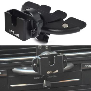 Imagem de HYS Compartimento para CD | Suporte para rádio no veículo | se encaixa em qualquer leitor de CD de carro comum | Compatível com vários modelos de walkie-talkies com clipe traseiro