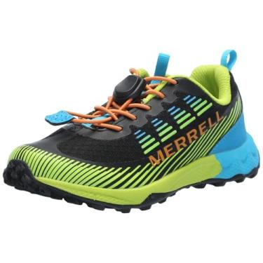Imagem de Merrell Tênis infantil unissex Agility Peak, Preto/Citron/Ciano/Laranja, 11 Big Kid