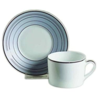 Imagem de Xícara e Pires, Elegância e Sofisticação em Sua Mesa com Material de Porcelana, Bernardaud, Branco e Azul