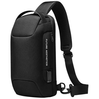 Imagem de Mochila para Laptop com Porta Carregador USB e À prova D, BANGE, Preto