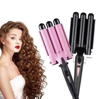 Imagem de Chapinha Triondas Ondulador Modelador De Cabelo Cerâmico Bivolt - Soka