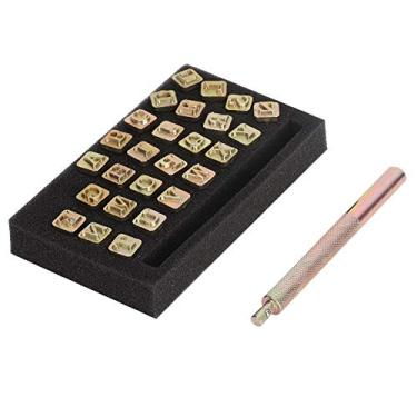 Imagem de Phefop Carimbo de Letras de Metal, Ferramenta de Artesanato de Couro Diy, Carimbo de Alfabeto de Metal Resistente para Projetos de Couro Personalizados, como Carteiras e Cintos