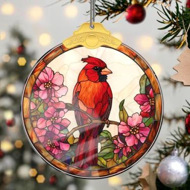 Imagem de Enfeites de Natal para pendurar em cristal, enfeites de árvore de Natal feitos à mão, decoração de carro e casa - presentes de Natal, decoração de artesanato em acrílico, ideias de troca de presentes