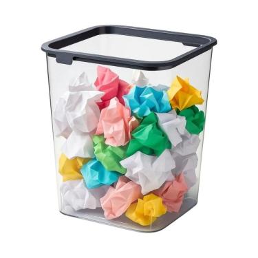 Imagem de Lixeira Quadrada Com Anel De Pressão 10 Litros