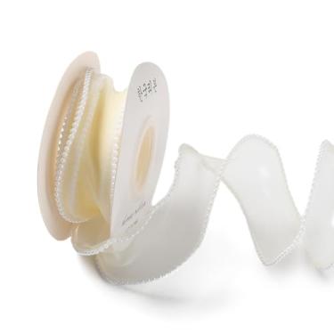 Imagem de 4 metros/rolo de fita de organza de 4 mm fita de malha com bordas de laço para fazer joias pacote de embrulho de presente vestido bolsa de roupas acessórios de casamento, aniversário, férias, festa