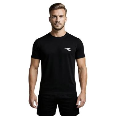 Imagem de Camiseta Térmica Diadora Manga Curta Small Logo Masculina - Preto G-Masculino