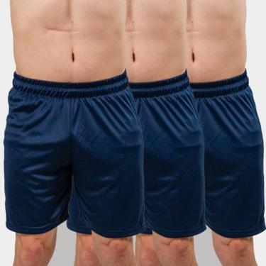 Imagem de Kit 3 Shorts Masculinos Dry Fit Esportivo - Para Futebol, Corrida, Ban