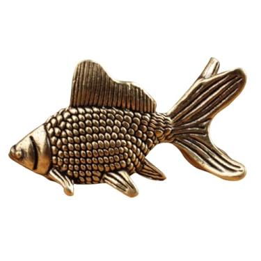 Imagem de Figuras de peixe, escultura de animal retrô pequena estátua de peixe - estátua realista de pequeno animal, ornamentos de mesa, decorações de casa para estudo, quarto, sala de estar