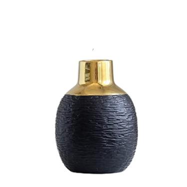 Imagem de Yalych Vaso decoração de escritório vaso de cerâmica moderno decoração sala de estar armário de TV luz luxo nova decoração de casa chinesa decoração de casa decoração de casa (cor: azul)