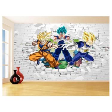Imagem de Papel De Parede 3D Dragon Ball Goku Vegeta Anime 3,5M Dbz45 - Você Dec