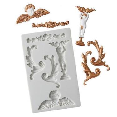 Imagem de Molde de Silicone para Decoração, Anjo e Arabesco, Resina Artesanal, Acessório para Artesanato e Confeitaria