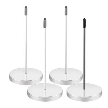 Imagem de Cjgyz 4 porta-recibos de mesa, garfo de notas de aço inoxidável de 14 cm e ponta de recibo, eixo de cheque de restaurante para escritório/casa