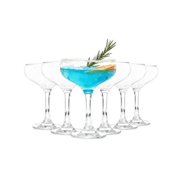 Imagem de TOLASTO Copos de cupê de pires champanhe | Conjunto de 6 | 235 ml | Copos de coquetel Martini, Vintage Classic 20s Art Déco Party, Margarita, Uísque, Gin, Tequila, Livre de BPA, Seguro para Máquina de