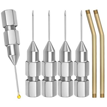 Imagem de Adaptador de Agulha de Graxa | Kit de 5 Peças com Ferramentas Desmontáveis de Alta Dureza para Manutenção - Conjunto De Bicos Retos Para Aplicação De Graxa,Para Uso Em Caminhões Veículos Rv Sedans Aut