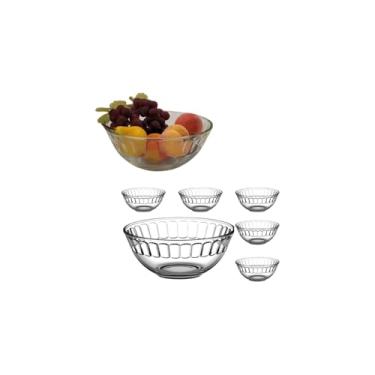 Imagem de Conjunto 6 Bowls de Vidro Transparente, 11cm Diâmetro, 180g, para Saladas e Sobremesas