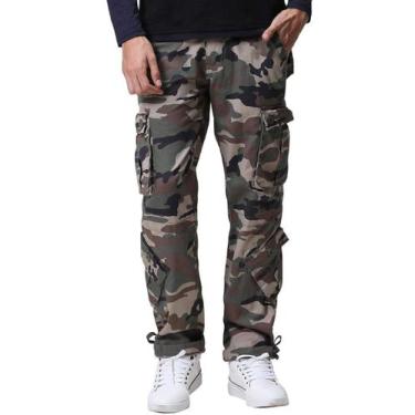 Imagem de Calças cargo Match Wild para homens, cinza, tamanho 42, 100% algodão