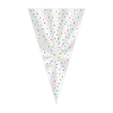 Imagem de 50 Saco Para Cone Trufado Lembrancinha 18x30cm - AAZ, Granulado