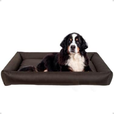 Imagem de Cama Grande para Cachorro e Gato – Caminha Pet Confortável com Laterais Altas e Fundo Impermeável(Preto)