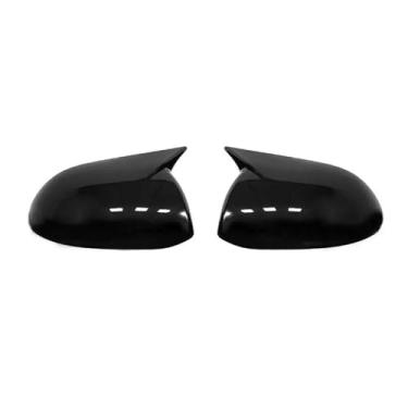 Imagem de Adesivo de carro retrovisor lateral espelho capa asa tampas porta exterior caso vista traseira guarnição Compatível com kia k2 2011-2016/rio 3 2011-2017(Without lamp black)