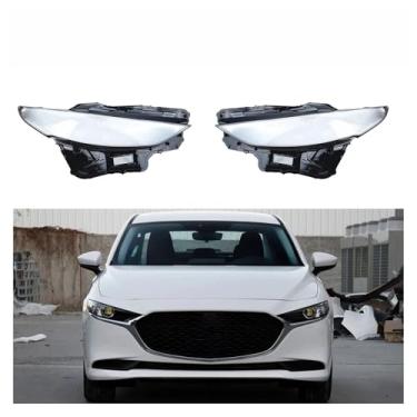 Imagem de Capa de luz transparente compatível com mazda 3 axela 2020 2021 2022 tampa da lente do farol do carro auto abajur vidro tampas do escudo da lâmpada(Left)