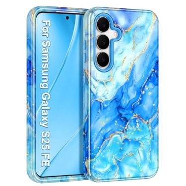 Imagem de Hekodonk Capa para Galaxy S25 FE, proteção resistente à prova de choque de corpo inteiro 3 em 1 híbrido PC rígido de borracha macia resistente à queda fina para mulheres meninas capa para Samsung