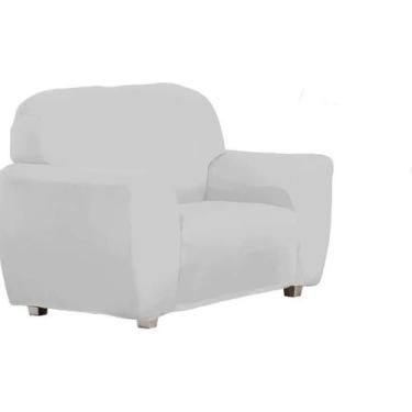 Imagem de Capa de Sofá 3 e 2 Lugares Malha Gel Lisa Coladinha Branca - Wellus En