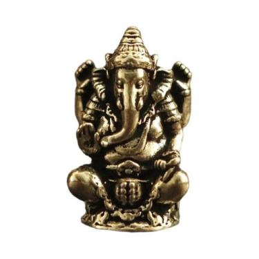 Imagem de Estátua De Ganesha Em Latão, Figurinha Do Deus Elefante Para Decoração