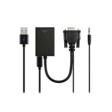 Imagem de Cabo Conversor Vga Para Hdmi Com Áudio Usb
