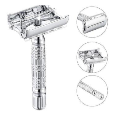 Imagem de Kit 2 Aparelho Barbear Borboleta Metal Vintage Barbeador